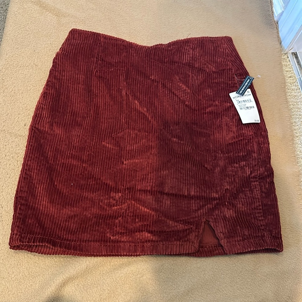 Corduroy mini skirt